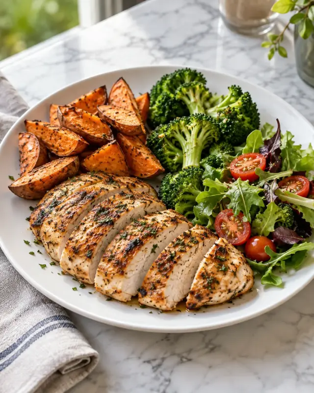 Grilled chicken & sweet potato
